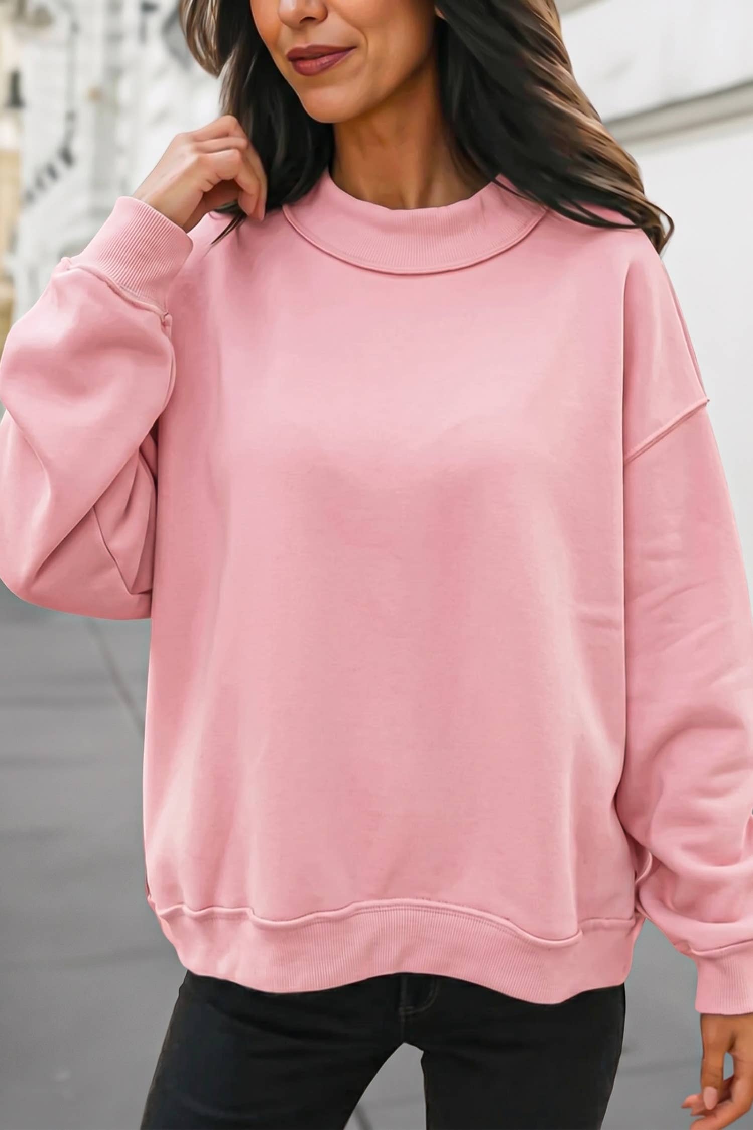 Aapparella - Reversible Oversized Mock Neck Sweatshirt | S-4X