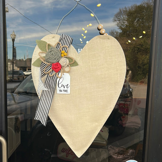 Love You More Door Decoration