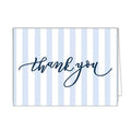 Folded Notecard Set of 10 | Blue Cabana Stripes