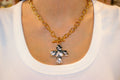 Hammered Cross Necklace