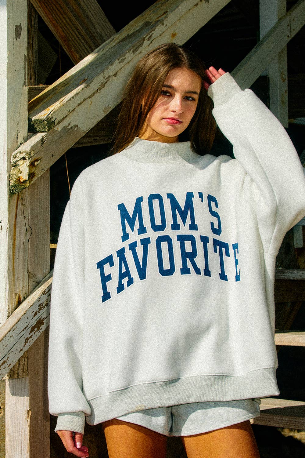 BUCKETLIST INC - IT2594-FAVORITE | Reversible Mock-Neck Sweatshirt