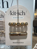 Gold Metal Barrettes
