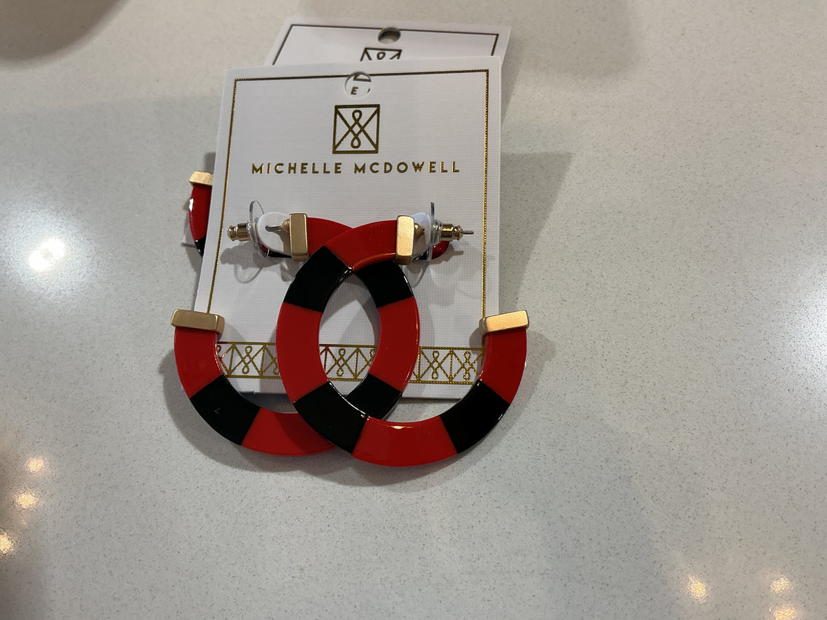 Red and Black GameDay Earrings