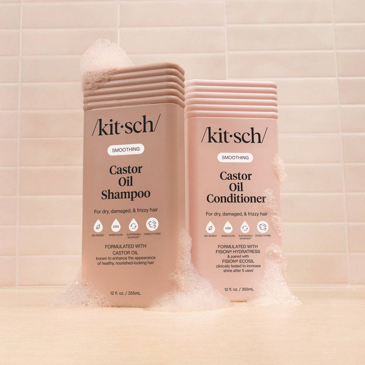 KITSCH - Smoothing Castor Oil Shampoo & Conditioner Combo