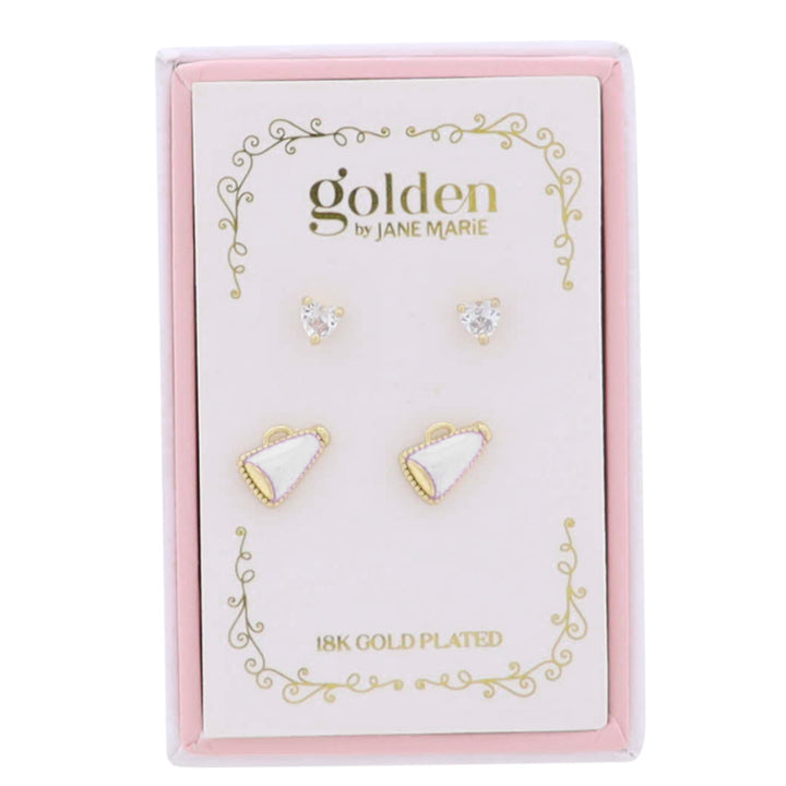Kid’s Golden Sweetheart Earrings