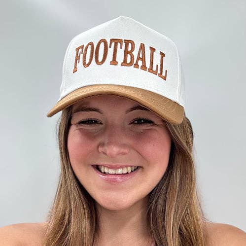 Girlie Girl Originals FOOTBALL CAP BROWN