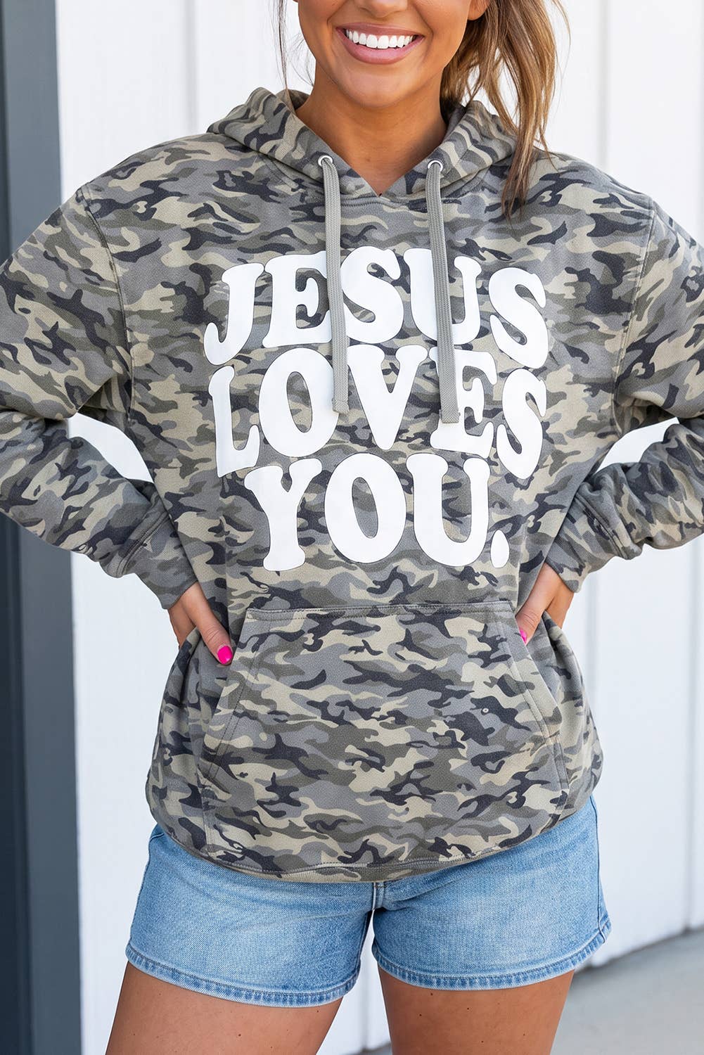 LA Society - LAS Wetsern Camouflage Jesus Loves You Hoodie (S-XL)