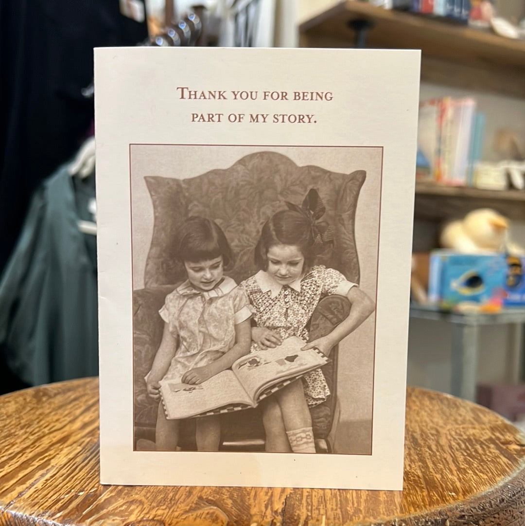"Thank you for being part of my story." Shannon Martin card.