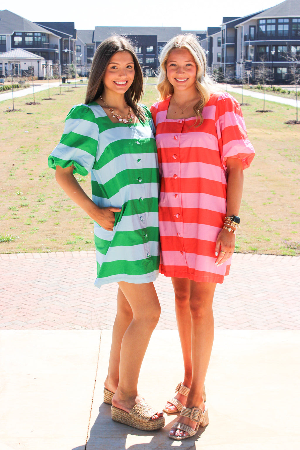 Bold Striped Mini Dress