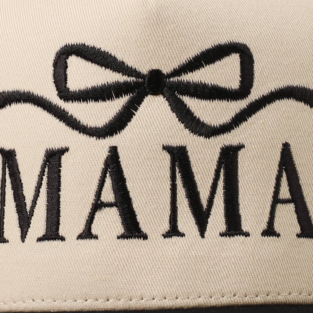 Fashion City - MAMA Ribbon Embroidered Two-Tone Trucker Hat
