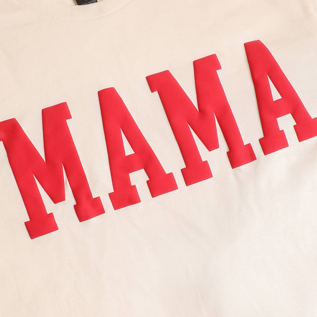 Fashion City - MAMA Puff & Gold Graphic Heavy Cotton T-Shirt