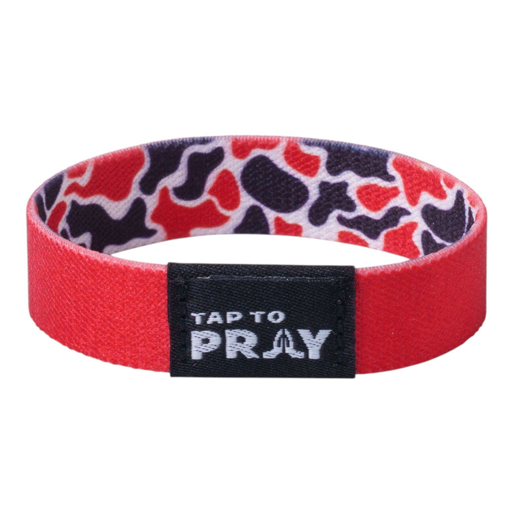 Versible - Tap To Pray™ Wristbands - Team Camo - Red & Black