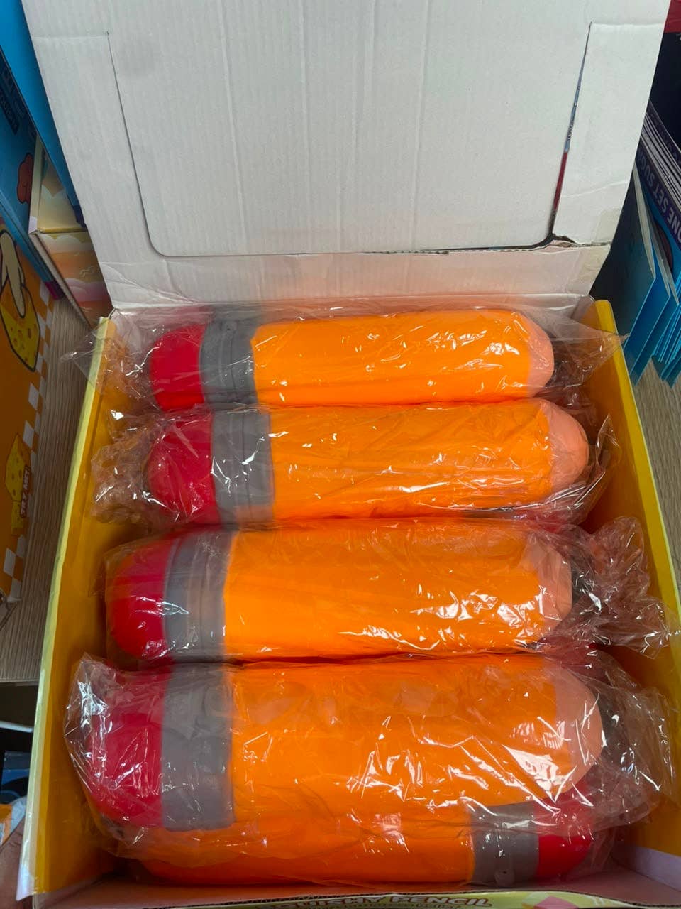 Think Sweet - Back-to-School Yellow Jumbo Pencil Squishy- Retail Box