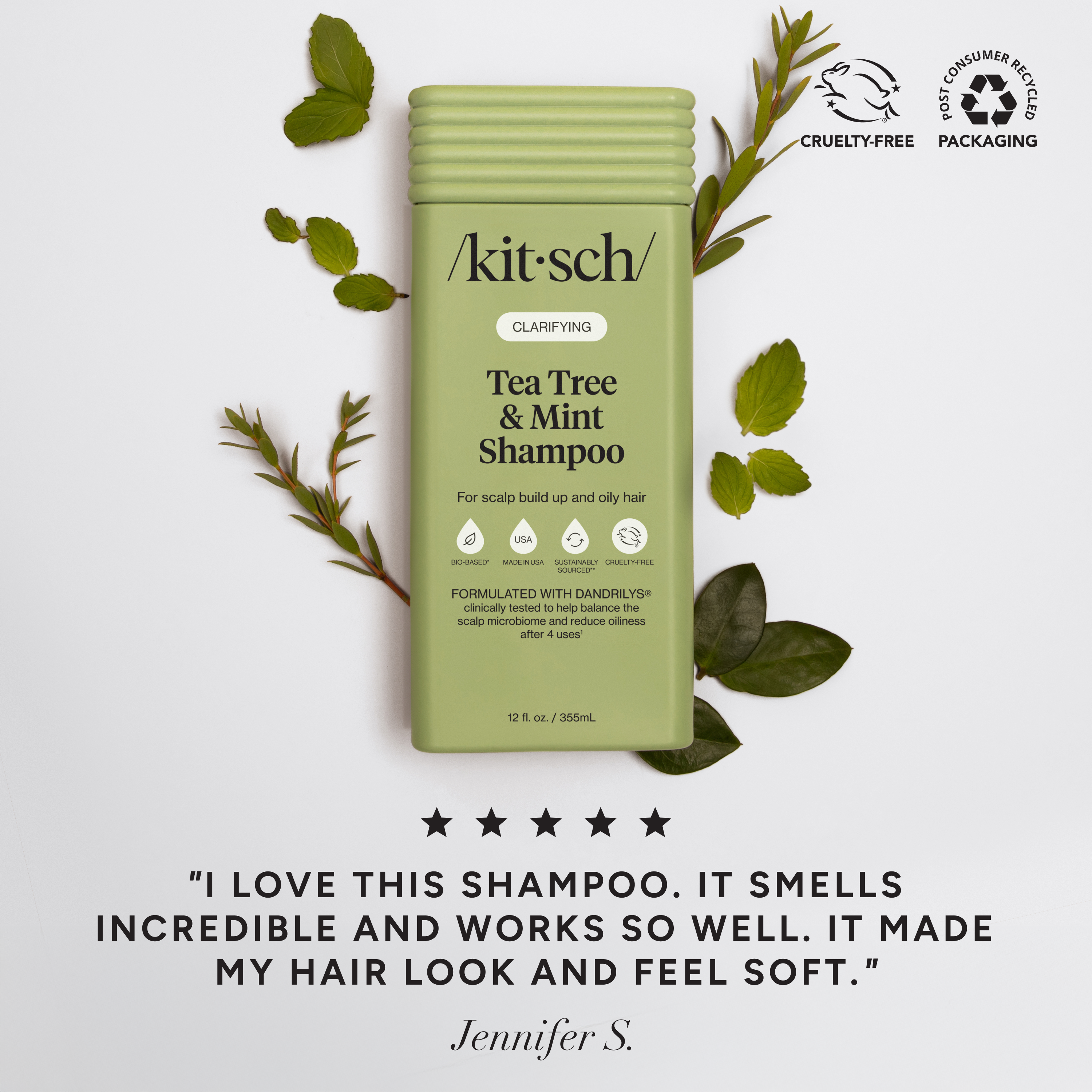 KITSCH - Clarifying Tea Tree & Mint Shampoo & Conditioner Combo
