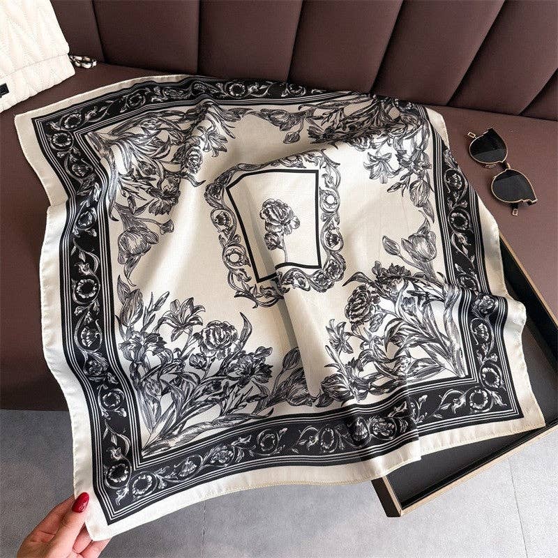 Sheer Trend - Fashion Print Square Scarf