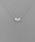 Pave Pickleball Pendant Necklace