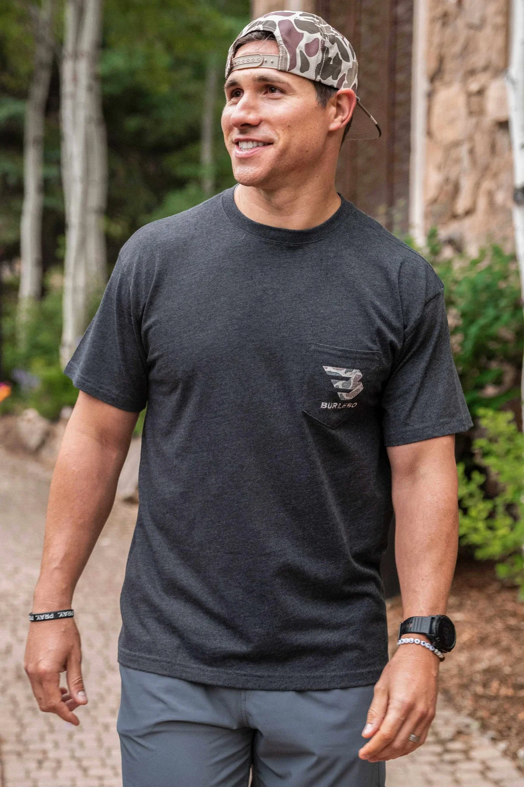 Men’s Burlebo Classic Deer Camo Signature Logo - Ss