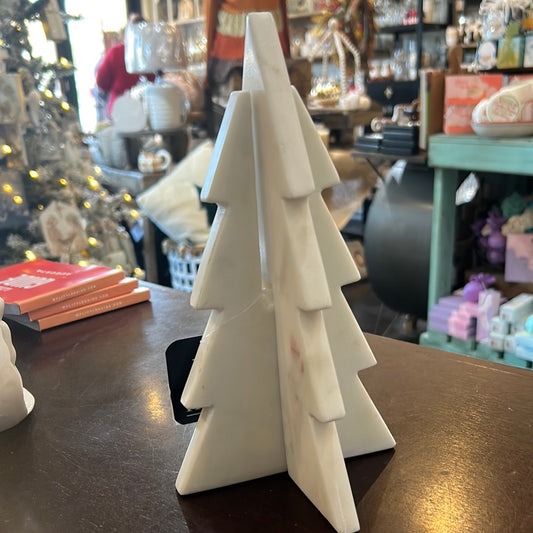 Medium white marble interlocking tree.