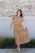 Tan Patton T-Shirt Midi Dress
