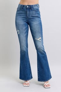 Judy Blue High Waist
Contrast Wash Destroy
Flare Denim 88383