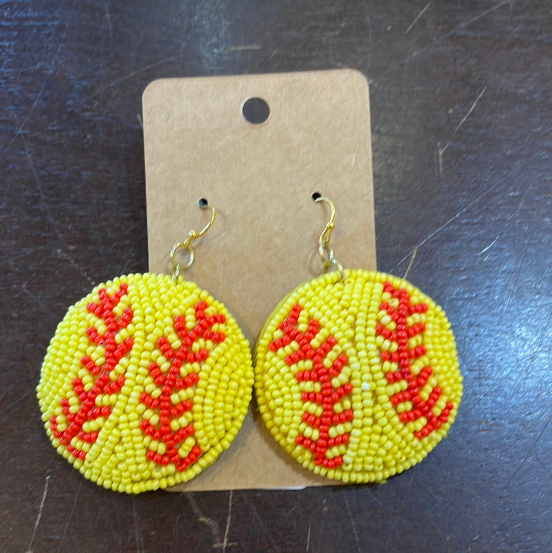 Beaded Sports Earrings