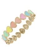 Valentine's Enamel Hearts Hinge Bangle