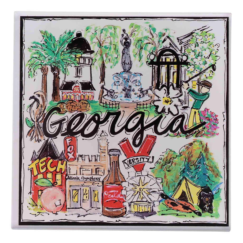Glory Haus - State of Georgia Icon Acrylic Coaster Set/4