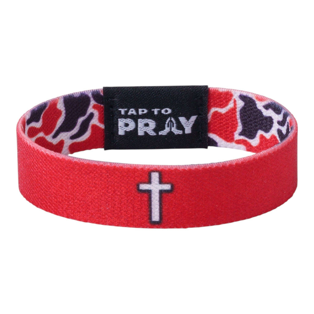 Versible - Tap To Pray™ Wristbands - Team Camo - Red & Black