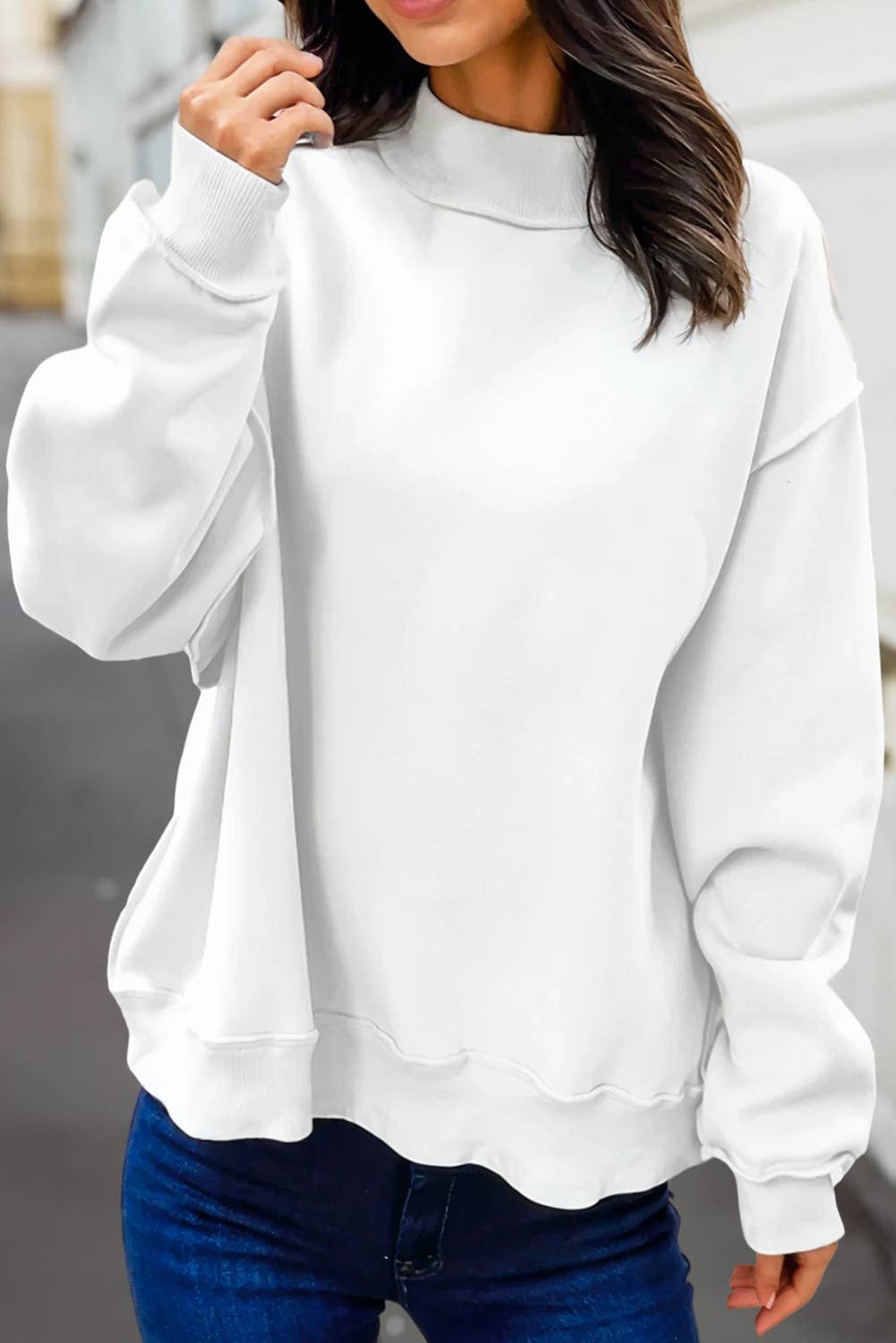 Aapparella - Reversible Oversized Mock Neck Sweatshirt | S-4X