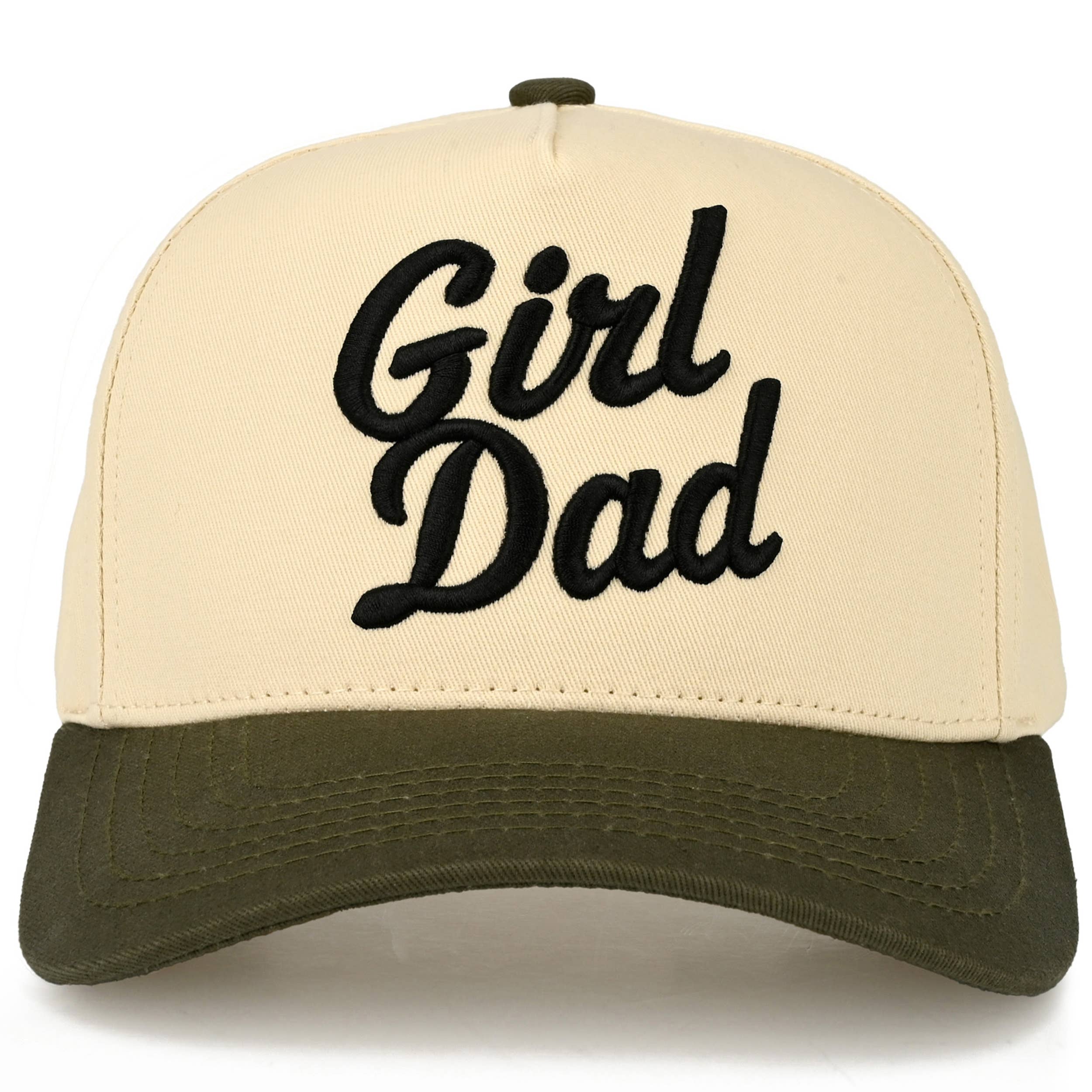 GIRL DAD Letter Embroidered on Two Tone Trucker Hat