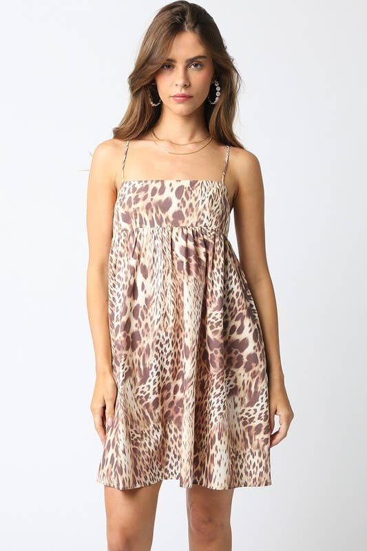 Olivaceous - Faelan Leopard Dress