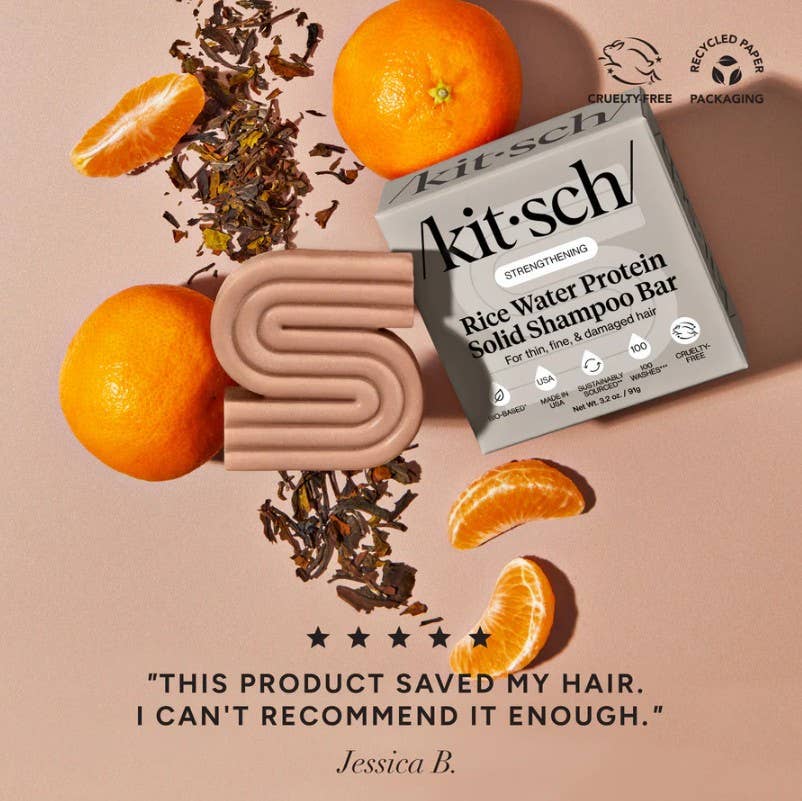 KITSCH - Rice Water Shampoo & Conditioner Bar Combo for Hair Growth
