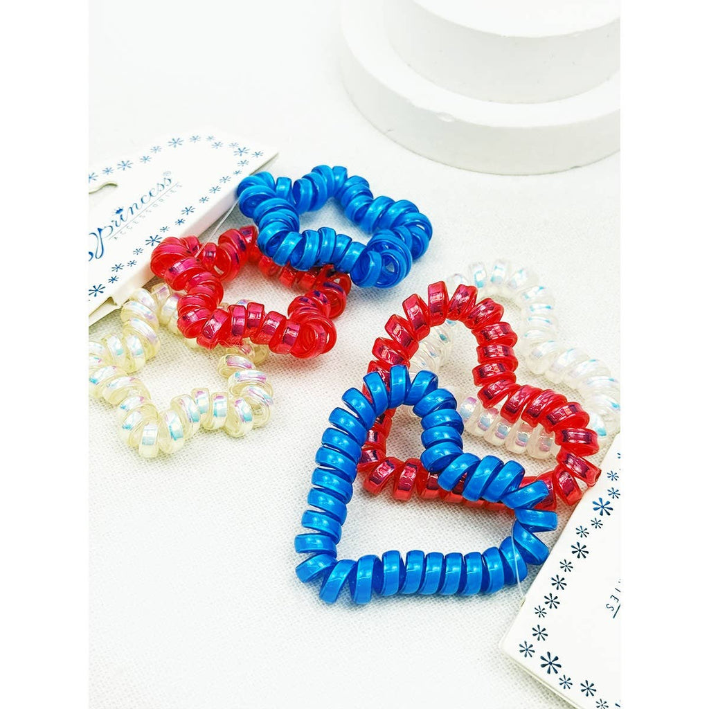 Love and Repeat - Star and Heart USA Theme Cord Hair Tie Set