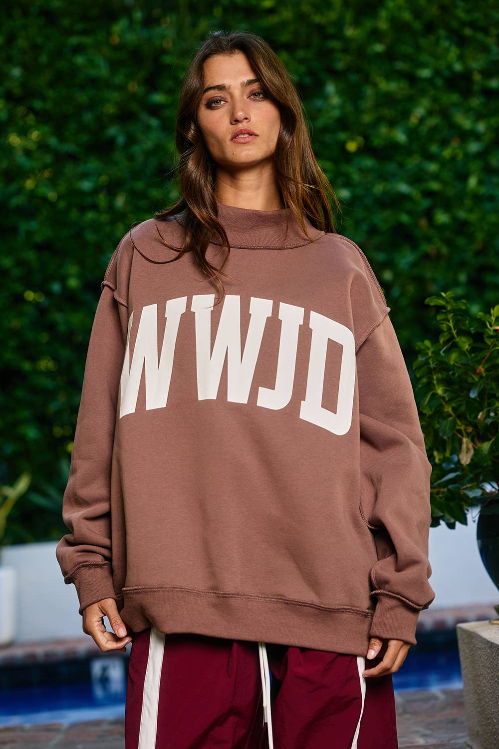 WWJD & AMEN' Reversible Mock Neck Sweatshirt