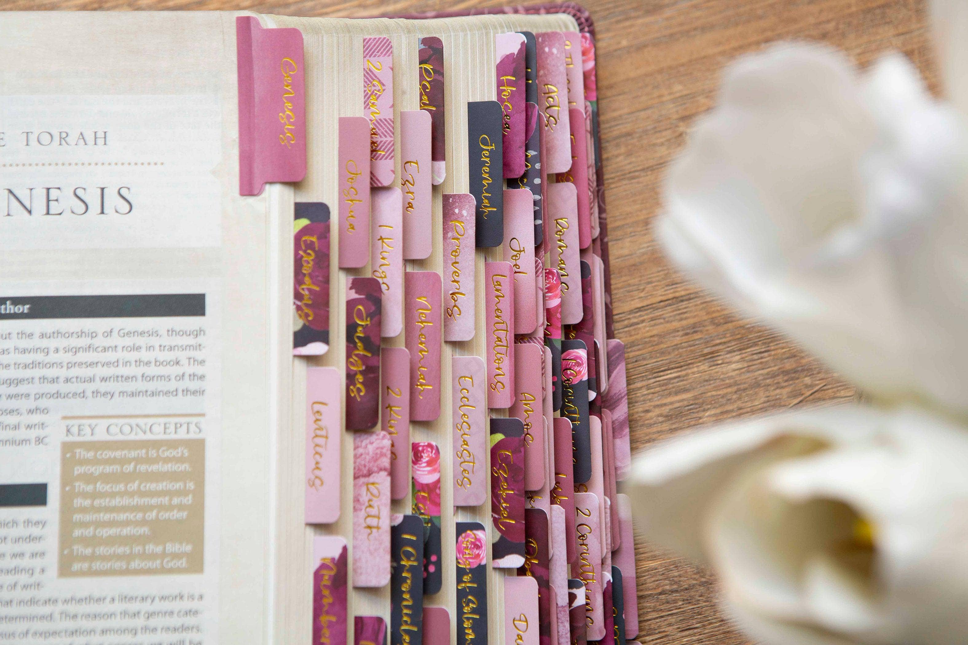 Chosen & Cherished - Floral Bible Tabs | Bible Book Tabs