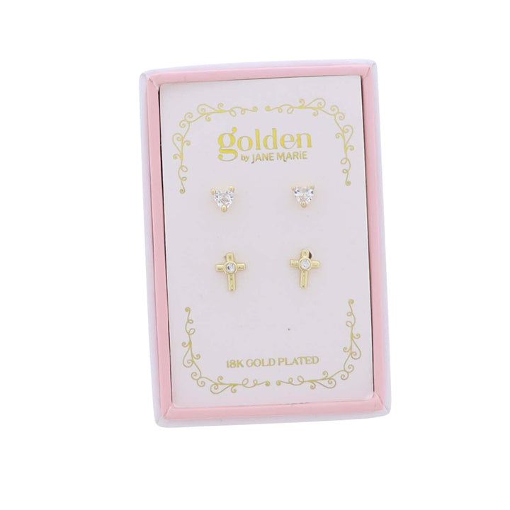 Kid’s Golden Sweetheart Earrings