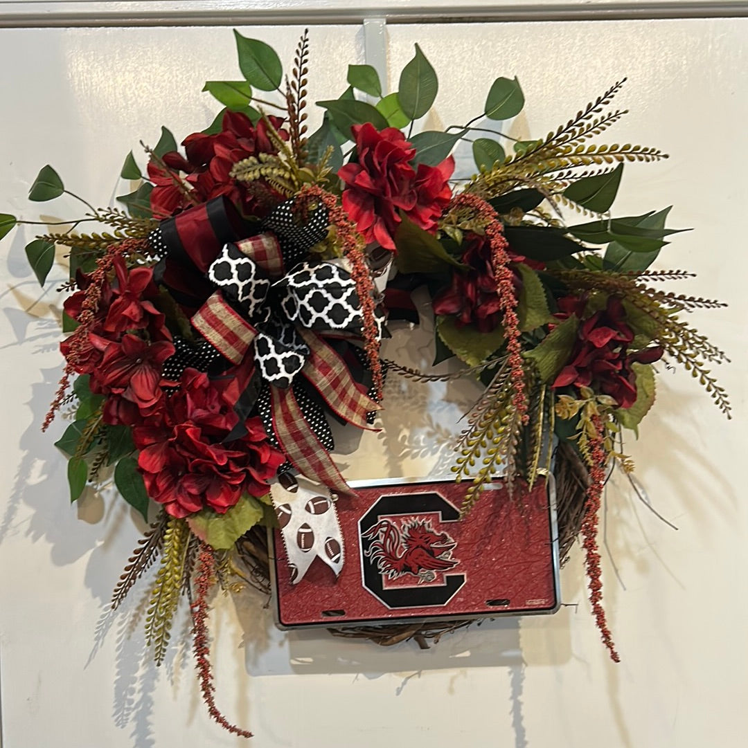 University of South Carolina custom wreath.