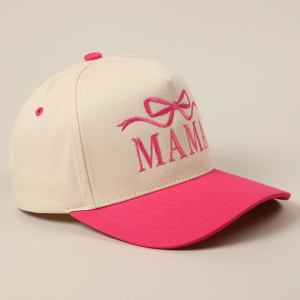 Fashion City - MAMA Ribbon Embroidered Two-Tone Trucker Hat