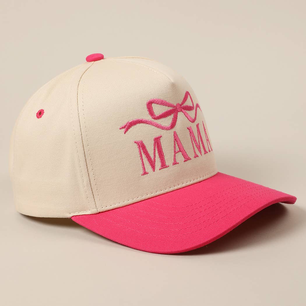 Fashion City - MAMA Ribbon Embroidered Two-Tone Trucker Hat