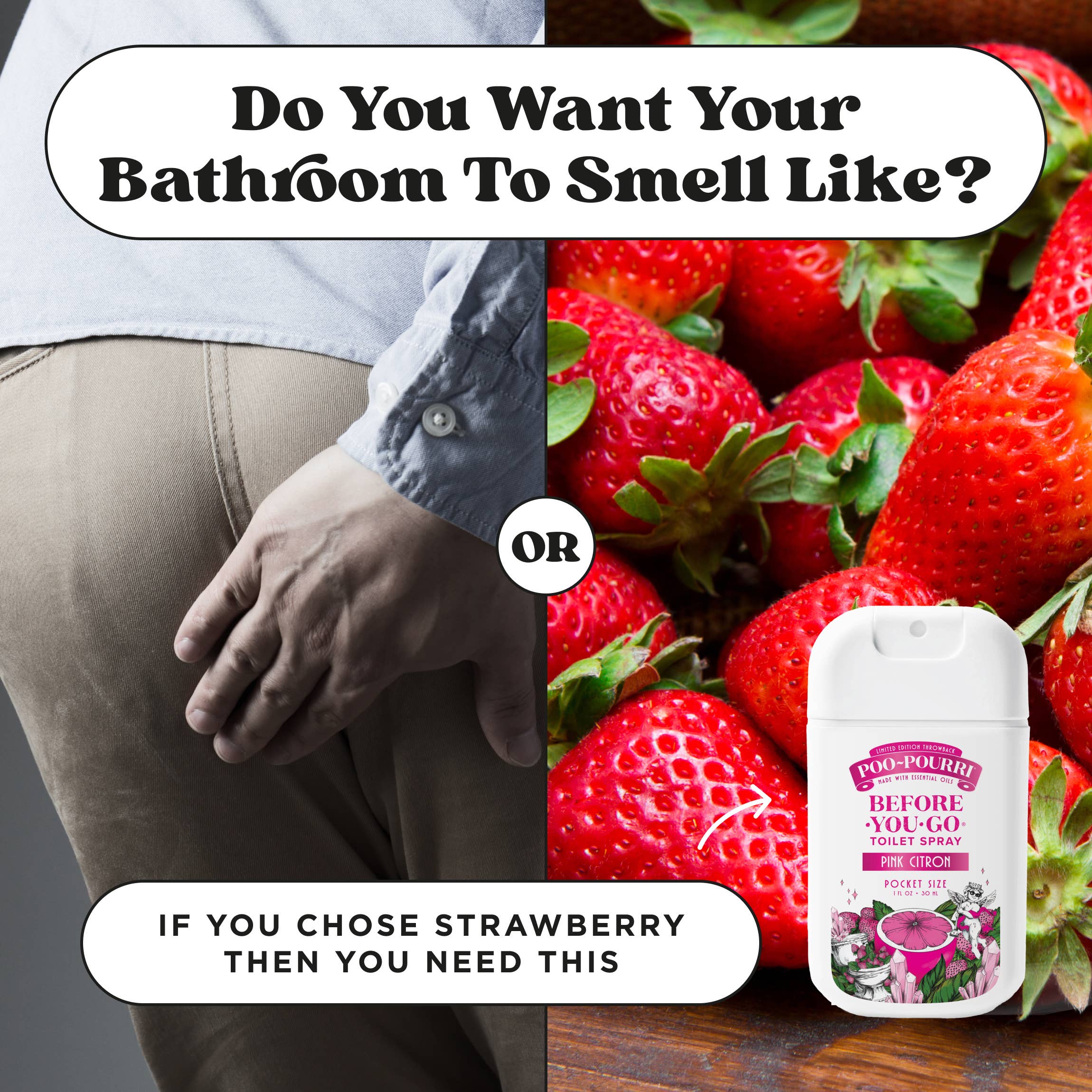 ~Pourri - Poo~Pourri Pink Citron 1oz Pocket Sprayer, Pouched