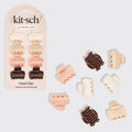 KITSCH - Recycled Plastic Mini Cloud Claw Clips 8pc Set - Rosewood