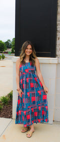 SS Tiered Bandanna Maxi Dress