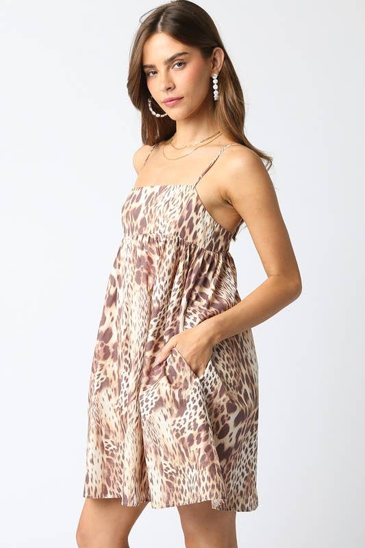 Olivaceous - Faelan Leopard Dress