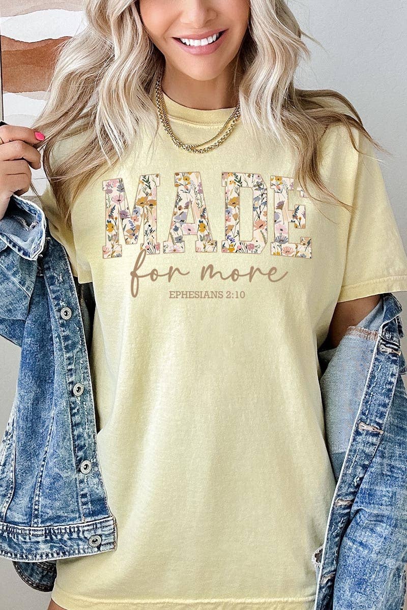 COLORBEAR - Made for More Faith Graphic Garment Dyed Tee