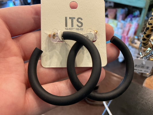 Color Coat Hoop Earrings