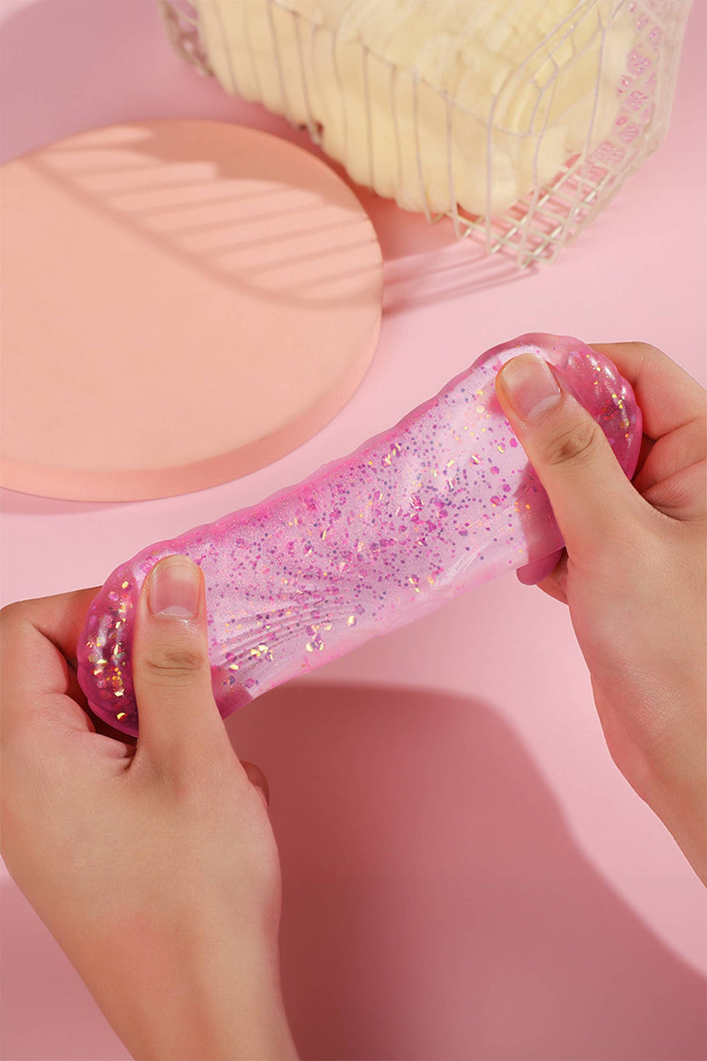 LA Society - LAS Glitter Shell Stress Relief Squish Ball Toy