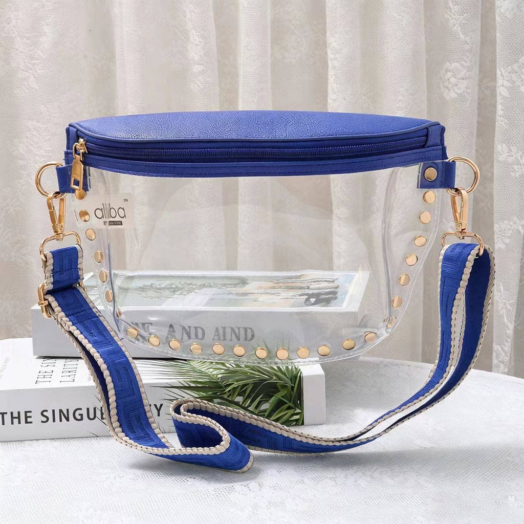 MiMi Wholesale - CB701 Lorna Clear Gameday Studded Crossbody Bag