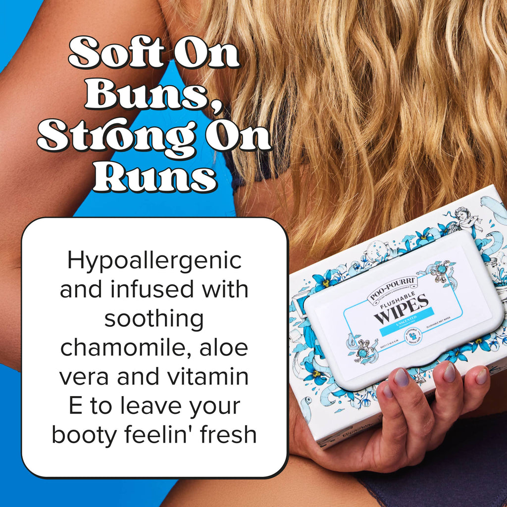 ~Pourri - Unscented Poo~Pourri Flushable Wipes 50ct, Single Packs