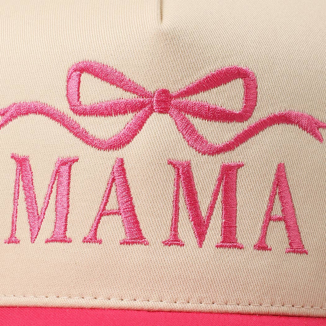 Fashion City - MAMA Ribbon Embroidered Two-Tone Trucker Hat