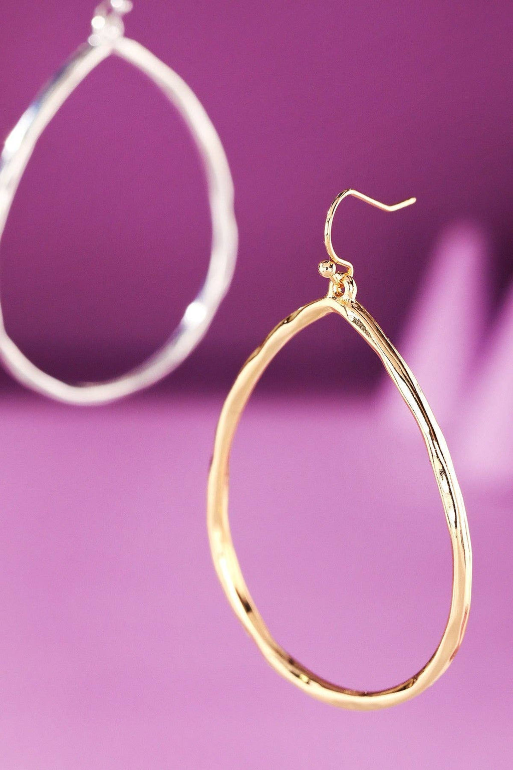 Hammered Teardrop Earrings